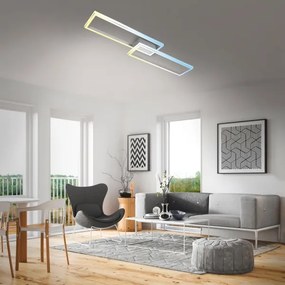 Briloner 3761019 - Plafoniera LED dimmerabile LED/45W/230V 2700-6500K + telecomando, cromo opaco