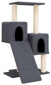 Albero per gatti con tiragraffi in sisal grigio scuro 82 cm
