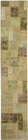 Patchwork Tappeto 80x420 Beige (Iran) Annodato A Mano