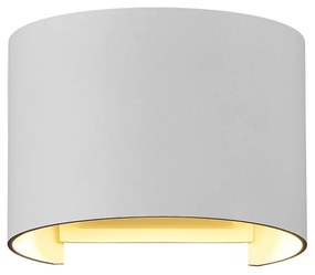 Lampada Da Parete Moderna Da Esterno Metallo Bianco Led 6W Ip54