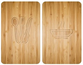 Set di 2 copri stufe in vetro, 52 x 30 cm Lunch - Wenko