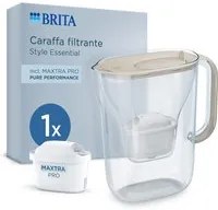 Set caraffa filtrante Brita Style Essential beige con filtro
