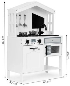 Elegante cucina per bambini in legno + accessori