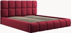 Letto imbottito effetto velluto con contenitore Tropea