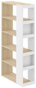 Libreria bianca in rovere 90x188 cm Ella - TemaHome