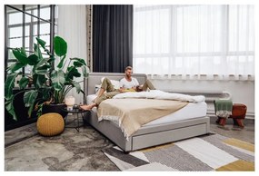 Poggiapiedi giallo con rivestimento in lavorato a maglia Jagger – Bonami Essentials