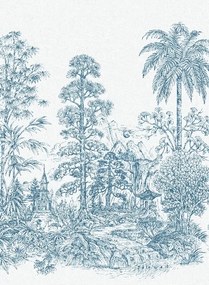 Jannelli & Volpi Wandbild Mandalay - White Blue Panel 8
