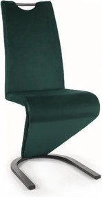 Sedia H-090 velluto verde Blu78 - H106 cm
