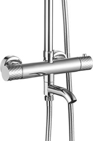Set Doccia da incasso con Termostatato Lungo Diamond Chrome