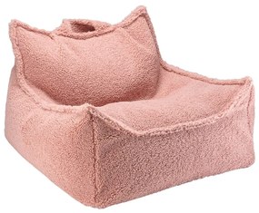 Pouf a sacco per bambini rosa con rivestimento in bouclé Chair – Wigiwama