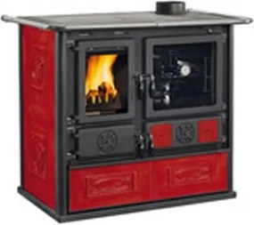 Cucina a legna Rosa Vst.16 8,8 kW Bordeaux - La Nordica