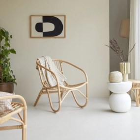 Tikamoon - sedia seduta poltrona rattan grigio soggiorno vintage naturale veranda design, 1 posto