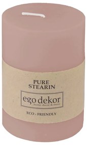 Candela Friendly rosa cipria, tempo di combustione 37 h Eco - Eco candles by Ego dekor