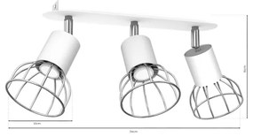 Faretto DANTE 3xGU10/25W/230V bianco/cromato lucido