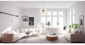 Lampada a sospensione con paralume in vetro giallo-oro ø 15 cm Hector - Squid Lighting