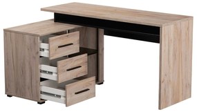 ROCKY - scrivania angolare con vani portaoggetti 3 cassetti