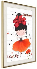 Poster  Poppy Dancer  Cornice Quadri Cornice d'oro con passe-partout, Larghezza x Altezza Home decor 40x60