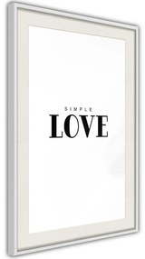 Poster  Simple Love  Cornice Quadri Cornice d'oro con passe-partout, Larghezza x Altezza Home decor 20x30