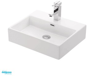 Lavabo Sospeso "Daphne" Da 50x42 Cm Finitura Bianco Lucido