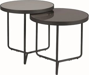 Set di Tavolini da caffè Penelope in grigio/grigio chiaro/nero