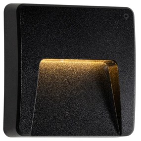 Set di 2 Applique da Esterno Quadrate Nere con LED IP65 - Gem