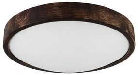 Plafoniera LED OAK SMOKY SLIM, 36W/230V, 4000K, Ø 37 cm, rovere/marrone scuro