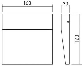 Redo 90478 - Applique a LED da esterno LANDER LED/6W/230V IP54 bianco