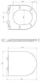 OMNIRES OTTAWASPDEBP - Sedile del water SoftClose OTTAWA duroplast/bianco lucido