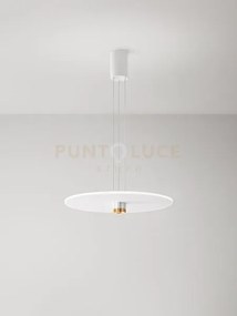 Stream sospensione in metallo e alluminio bianco opaco oro spazzola...
