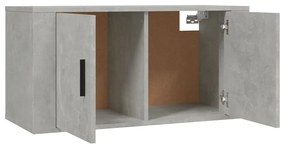 Set di Mobili Porta TV 2 pz Grigio Cemento in Legno Multistrato