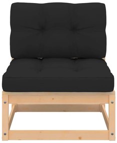 Set divani da giardino 13 pz con cuscini legno massello di pino