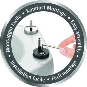 Sedile WC con chiusura Easy-Close (automatica) 38 x 44,5 cm Menin – Wenko