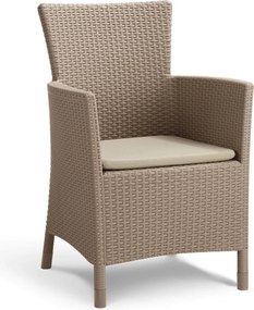 Poltrona da Giardino 62x60x89 cm in Resina Keter Iowa Dining Chari Cappuccino...