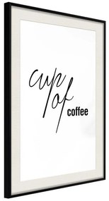 Poster  Caffeine Needed  Cornice Quadri Cornice nera con pass-partout, Larghezza x Altezza Home decor 30x45