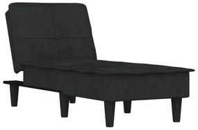 Chaise longue in velluto nero