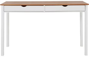 Tavolo da lavoro bianco e marrone, lunghezza 140 cm Gava - Støraa