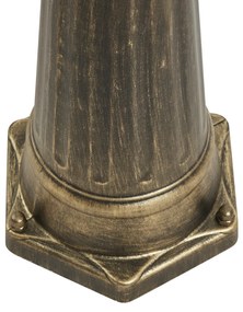 Lanterna da esterno classica oro antico con vetro trasparente 198cm IP44 - London