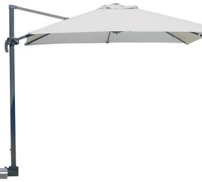 Ombrellone decentrato antracite M 02GW L 400 x 300 cm con telo bianco