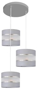 Lampadario a sospensione con filo HELEN 3xE27/15W/230V grigio/argento