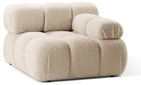 Modulo divano in bouclé beige (angolo destro) Bellis - Micadoni Home