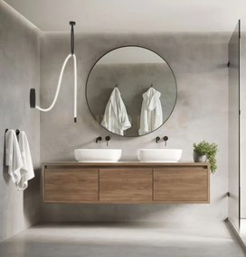 Fyll-pl lampada da soffitto corda luminosa in metallo nero a led 2...
