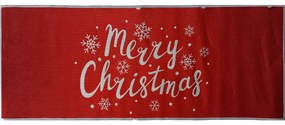 Tappetino natalizio Merry Christmas rosso cm. 119x44