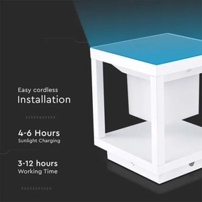 Luce solare a LED con sensore LED/2W/5,5V 3000K IP65 2600 mAh bianco