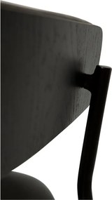 Sedia da pranzo nera opaca con braccioli Crib – DAN-FORM Denmark