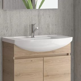 Mobile bagno 80 cm sospeso con 2 ante BN-80A - KAMALU