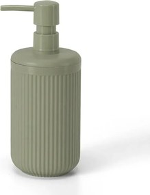Dispenser sapone verde in plastica rigida cannettata Arizona