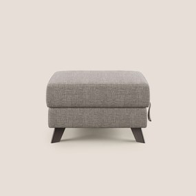 Moon Pouf contenitore e piedini alti in tessuto morbido ad intreccio soft-touch impermeabile T06
