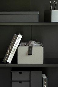 Scatole in set grigie in cartone 3 pz 20,5x29,5x14,5 cm Aston Paper Laminate – Bigso