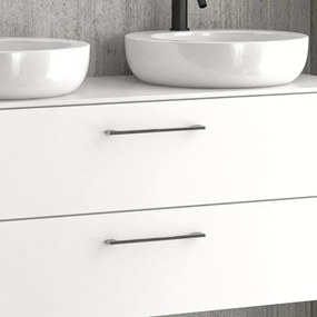 Mobile bagno 120cm con 2 cassetti e piano per lavabo appoggio EL-120P - KAMALU