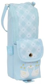 Astuccio Scuola Glow Lab Cisnes Azzurro Chiaro 6 x 21 x 6 cm